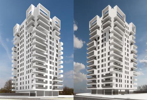 Edifici de 14 plantes i 56 habitatges a Tortosa